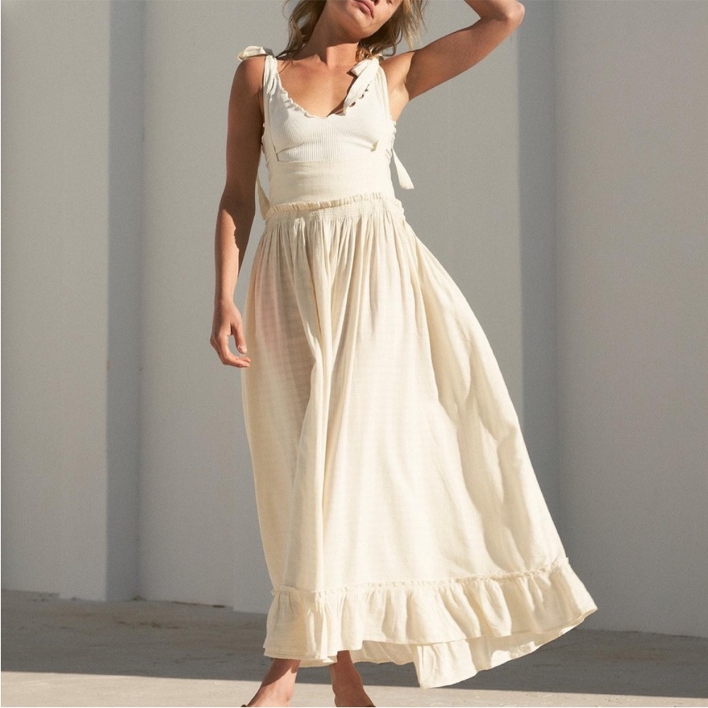 Free People Boho Suspender Jumper Overall Skirt/ Dress S - Picture 2 of 16